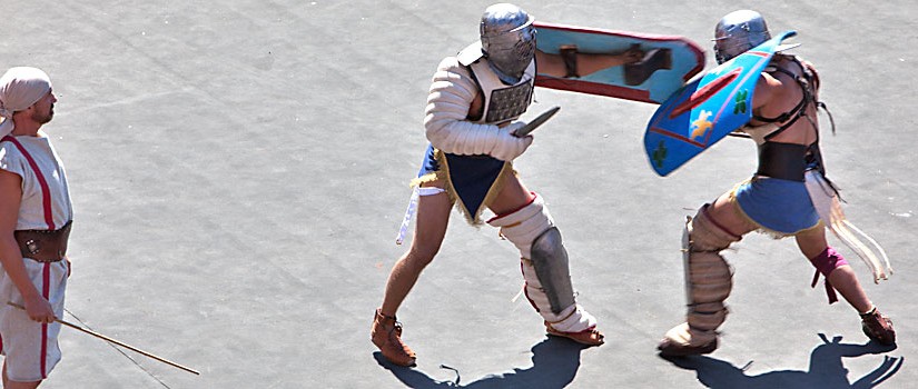 Gladiatoren im Kampf